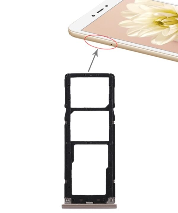 2 SIM Card Tray + Micro SD Card Tray for Xiaomi Redmi Note 5A, Redmi Note 5A, For Xiaomi Redmi Note 5A