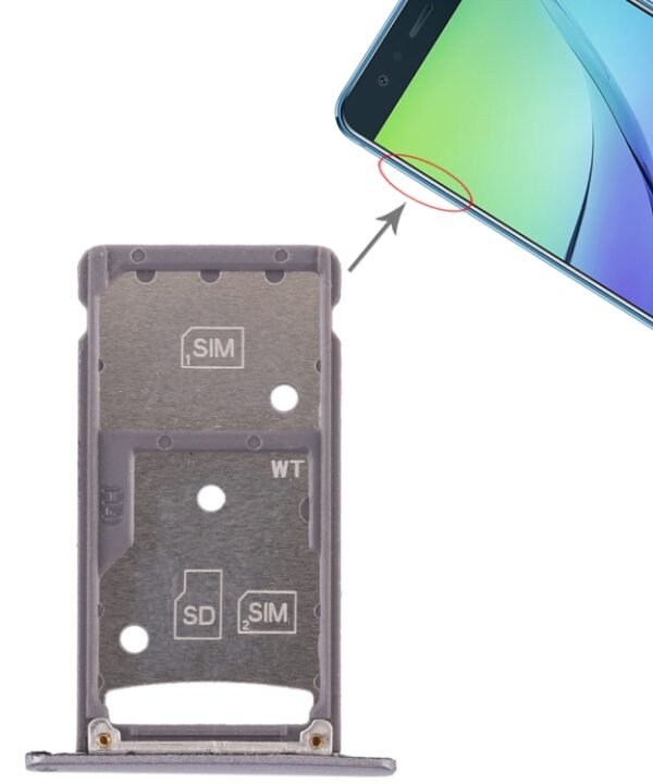 2 SIM Card Tray / Micro SD Card Tray for Huawei Enjoy 6 / AL00, For Huawei Enjoy 6 / AL00, For Huawei Enjoy 6