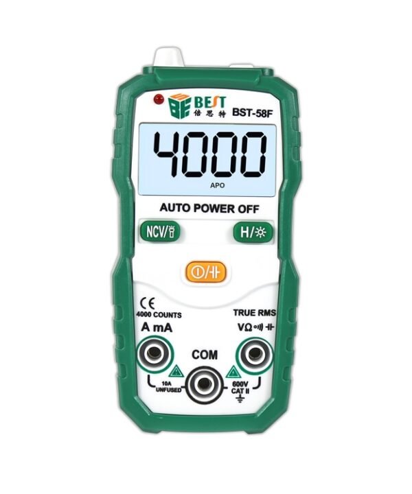BEST BST-58F Full Automatic Range Multimeter Without Shift Intelligent Identification Digital Multimeter Household Mini Electrical Instrument