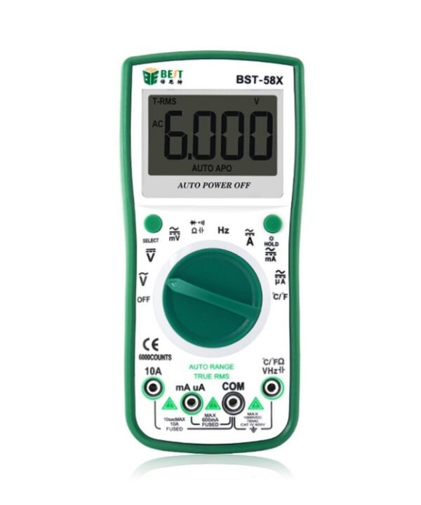 BEST BST-58X Multi-function Digital Multimeter Automatic Range Four Position Semi Backlight Display Intelligent Anti Burning