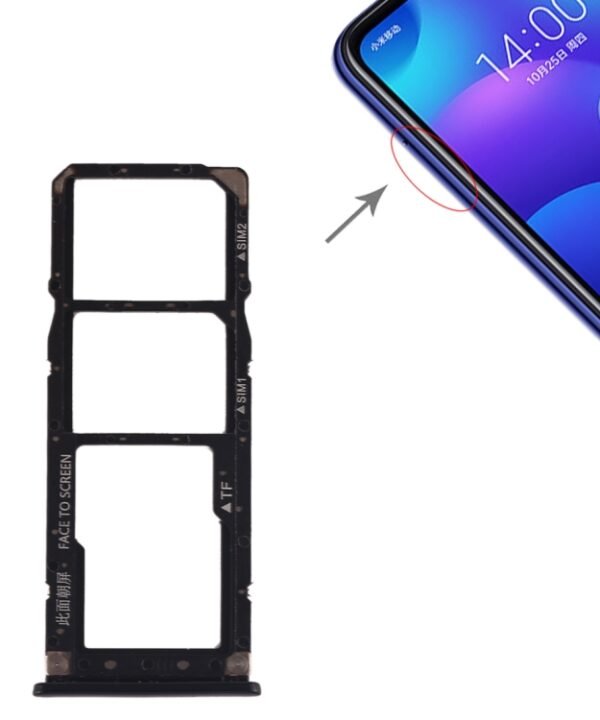 SIM Card Tray + SIM Card Tray + Micro SD Card Tray for Xiaomi Mi Play, For Xiaomi Mi Play, Mi Play