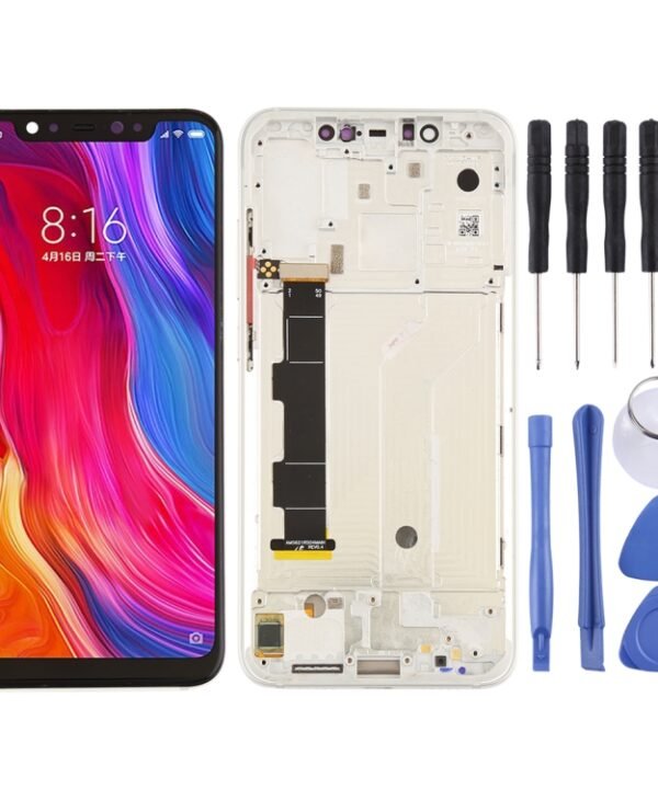LCD Screen and Digitizer Full Assembly with Frame & Side Keys for Xiaomi Mi 8, For Xiaomi Mi 8, For Mi 8 (Rose Gold)