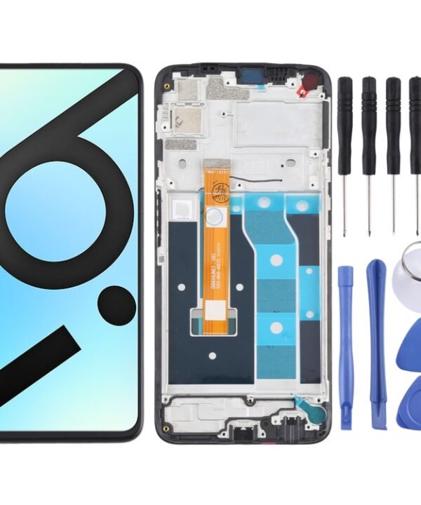 LCD Screen and Digitizer Full Assembly with Frame for OPPO Realme 6i (India) / Realme 6s / Realme Narzo RMX2002