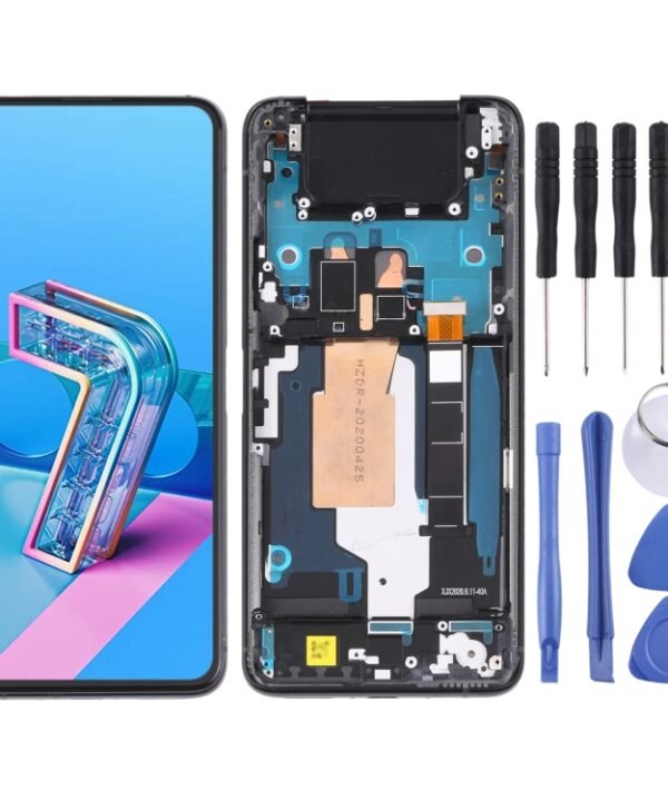90Hz AMOLED Material LCD Screen and Digitizer Full Assembly with Frame for Asus Zenfone 7 Pro / Zenfone 7 ZS670KS ZS671KS, For Asus Zenfone 7 Pro / Zenfone 7