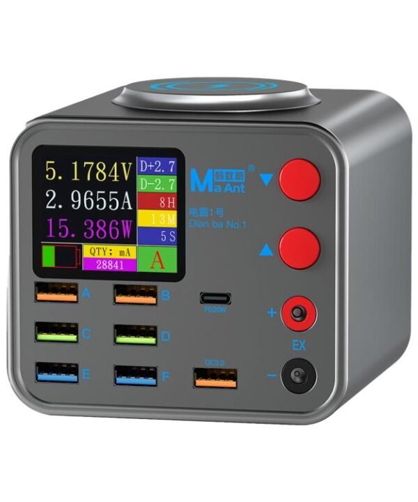 MaAnt Dianba NO.1 Multi-port Wireless USB PD Charger, US Plug, Dianba NO.1, US Plug, Dianba NO.1, EU Plug