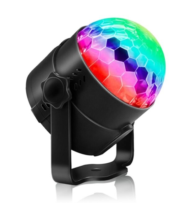 YouOKLight YK2278 3W Sound Activated Party DJ Lighting RBG Disco Ball Strobe Lamp Stage Par Light with 7 Modes, Without Remote Control