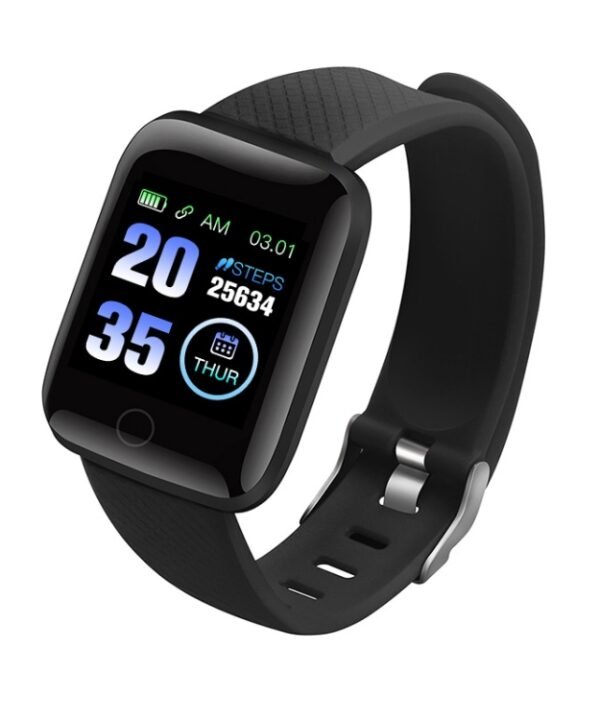 116plus 1.3 inch Color Screen Smart Bracelet IP67 Waterproof, Support Call Reminder/ Heart Rate Monitoring /Blood Pressure Monitoring/ Sleep Monitoring/Excessive Sitting Reminder/Blood Oxygen Monitoring