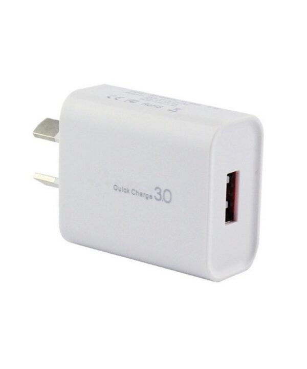 QC 3.0 18W 3A Single USB Interface Charger, AU Plug