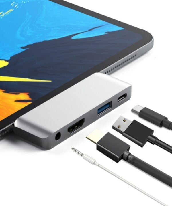 4 in 1 Type-C / USB-C to HDMI + AUX + USB + PD Type-C / USB-C HUB Adapter Multifunction HD Dock