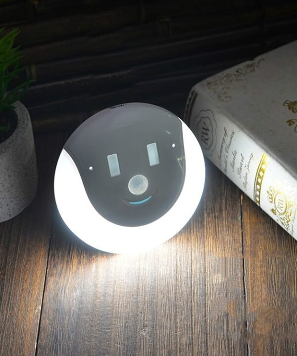 USB Charging Light & Human Body Sensing Control Smile Magnetic Night Light, Cold White Light, Warm white light
