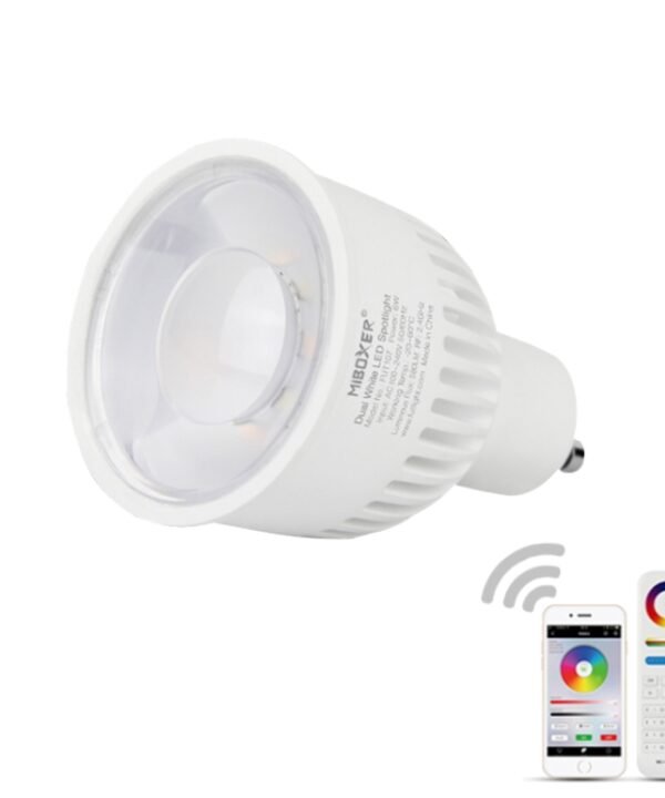 FUT107 GU10 6W Double White CCT LED Bulb Spotlight For Bedroom And Living Room