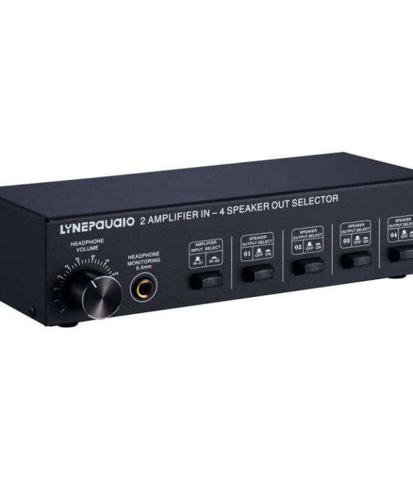 B032 2-in 4-out Power Amplifier Sound Switcher Speaker  Lossless Sound Quality 300W Per Channel Switch Distributor Comparator with Headset Monitoring Function / Audio Input