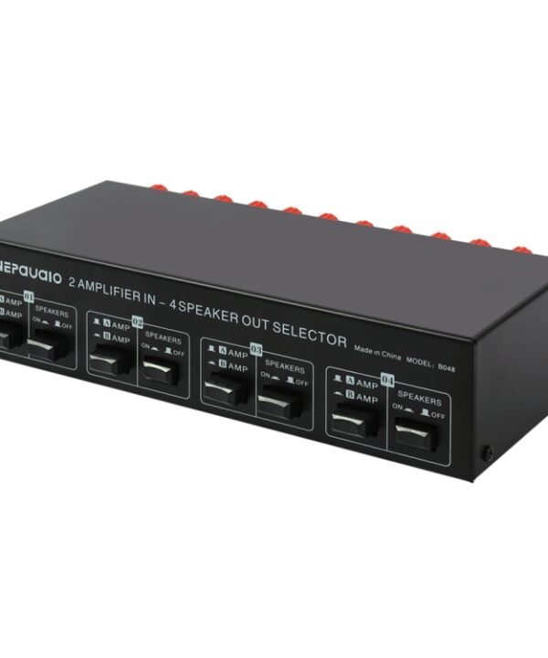 2-in 4-out Power Amplifier Speaker Switcher Splitter Comparator 300W Per Channel Without Loss Of Sound Quality