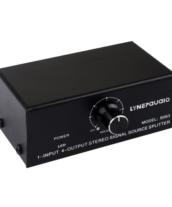 1 In 4 Out Audio Frequency Signal Distribute Device Non Consumption Output RCA Interface