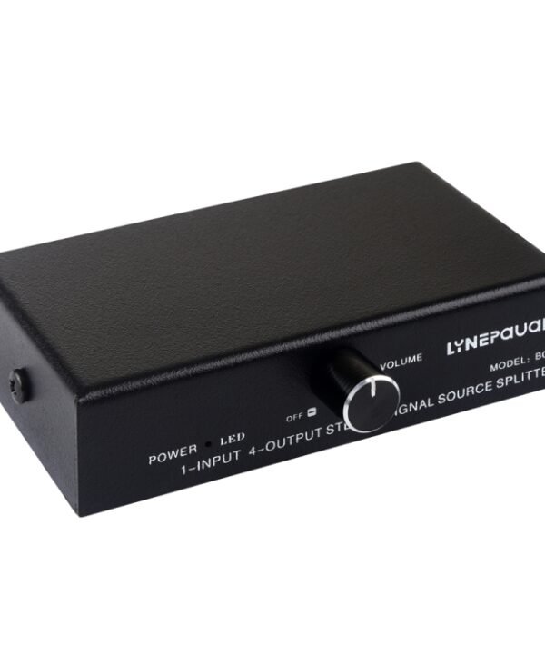 1 In 4 Out Audio Frequency Signal Splitter Distribute Device, Non Consumption, 3.5mm Interface Output