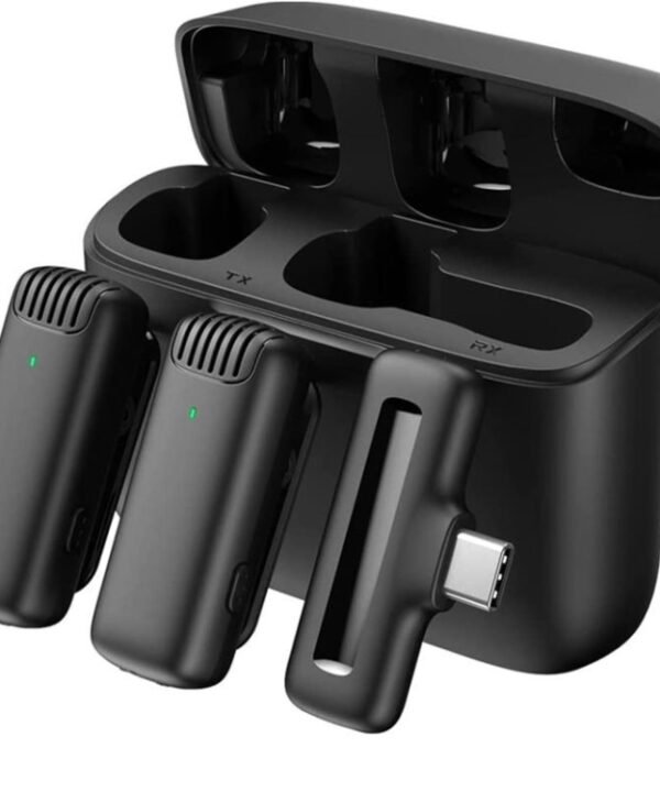 Wireless Lavalier Microphone Lapel Microphone for Type-C / USB-C Device with Charging Case
