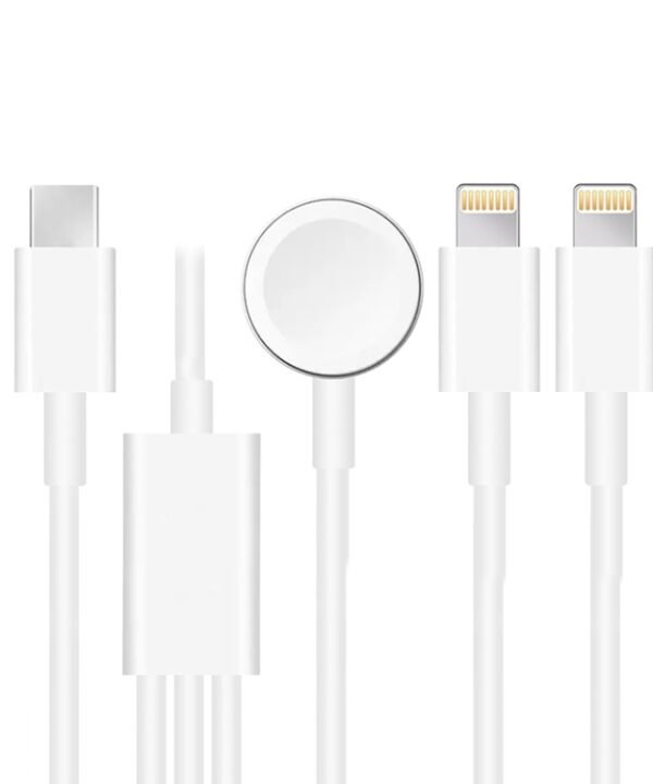 For Apple Watch Series & iPhone 3 in 1 Type-C Magnetic Charging Cable 4ft/1.2m