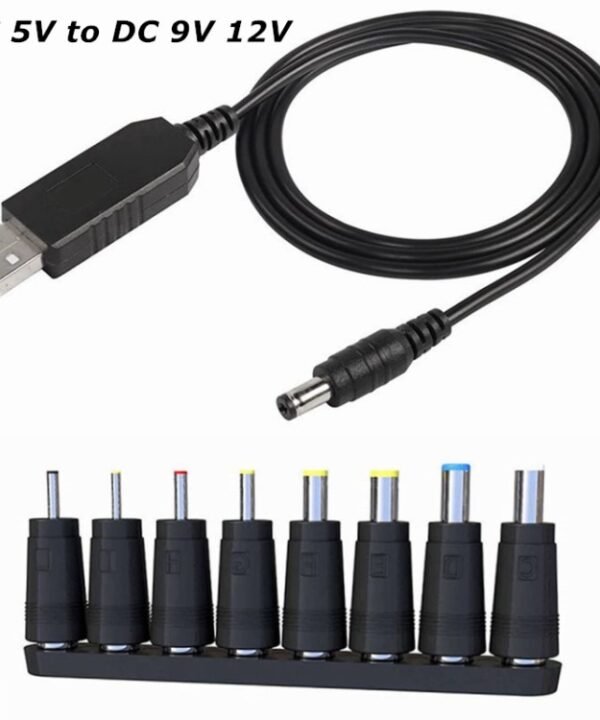 DC 5V to DC 9V 12V USB Voltage Step Up Converter Cable with 1A Step-up Volt Transformer Power Regulator Cable with LED Display