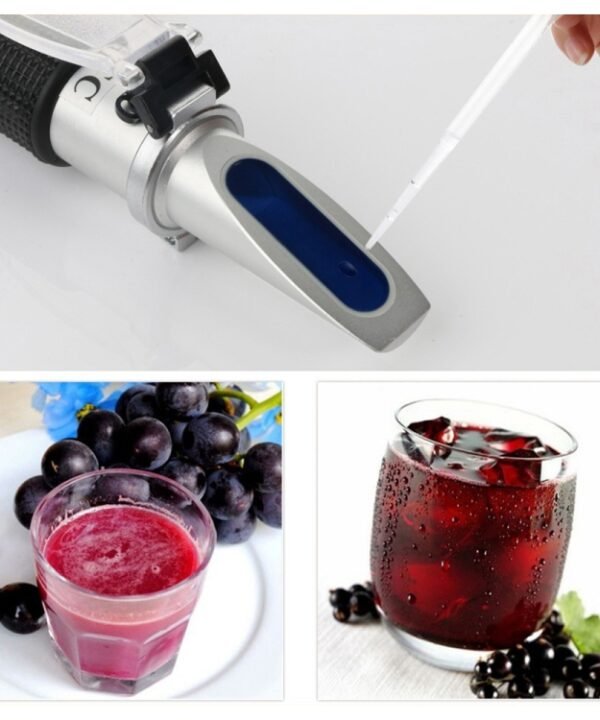 RZ121 Alcohol Refractometer Grape Wine Sugar Content 0~25% Alcohol Concentration 0~40% Brix Tester Meter ATC Handheld Tool