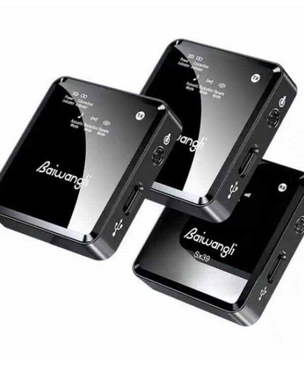 SX39 For iPhone Lavalier Wireless Noise Reduction Microphone with Dual Transmitter + Receiver