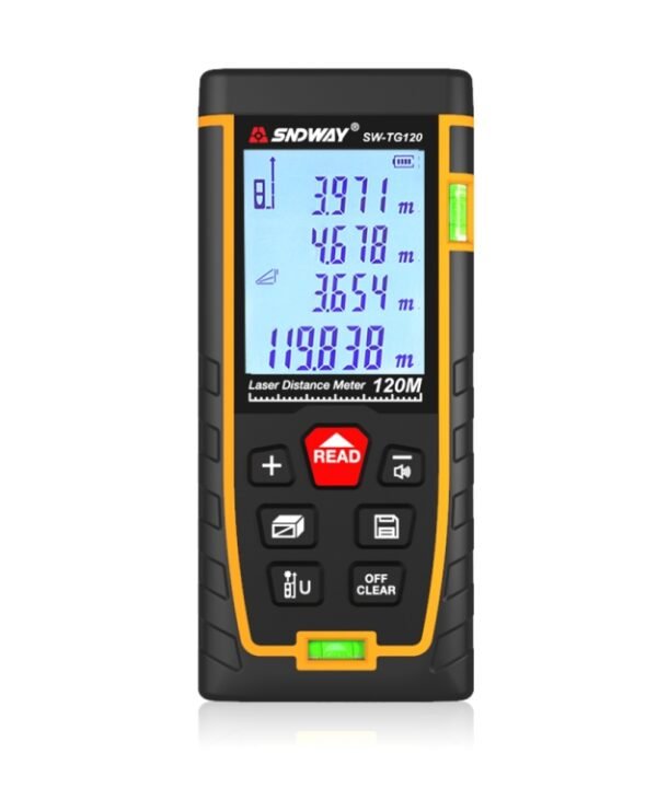 SNDWAY Double Horizontal bubble Rangefinder Laser Distance Meter Range Hand Tool Device SW-TG120