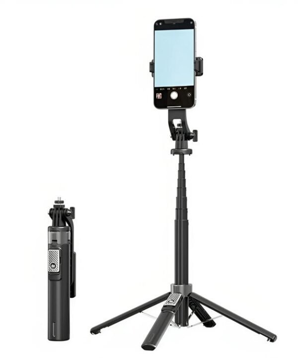P135 Portable Extendable Selfie Stick Phone Holder Tripod with Remote Control, P135