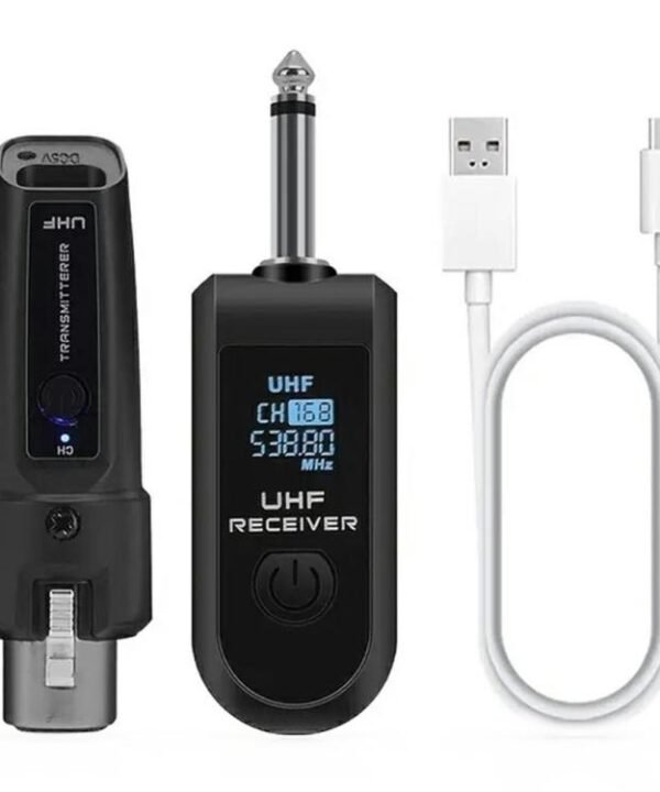K1 For Handheld Dynamic Mic Wired to Wireless Microphone Converter, 1 Transmitter + 1 Receiver