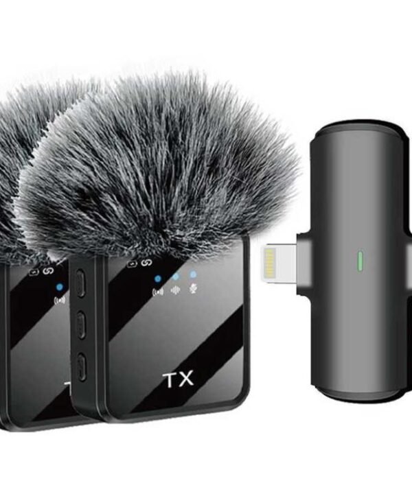 F15 2 in 1 Lavalier Clip Intelligent Noise Reduction Wireless Microphone for Type-C and 8 Pin