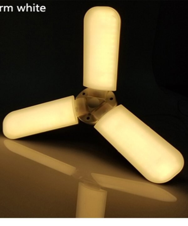 45W E27 LED Bulb SMD2835 228leds Super Bright Foldable Fan Blade Angle Adjustable Ceiling Lamp Home Energy Saving Lights