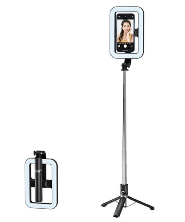 P99X For Live Streaming / Photography Tripod Ring Light 360-Degree Rotating 8 inch Square Lamp
