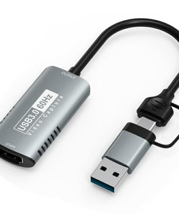 HU-08A 1080P 60Hz HD Capture Adapter HDMI to USB 3.0 / Type-C 2 in 1 Video Capture Card