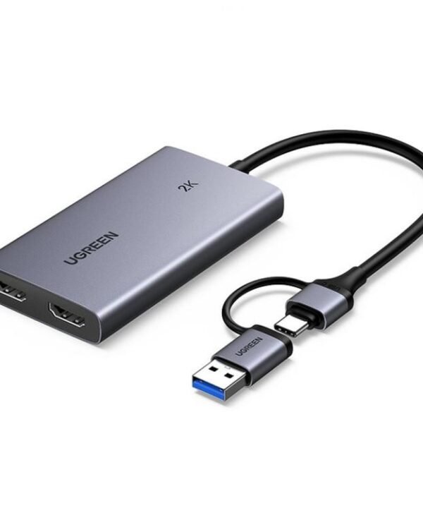 UGREEN CM726-25773 With 4K HD Loop Out USB A / USB C 2 in 1 2K / 30Hz Video Capture Card