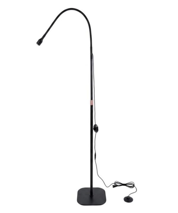 HD-AL70 5W UV LED Curing Lamp Gooseneck Floor Stand Light for Eyelash Extensions Nail Art, US Plug