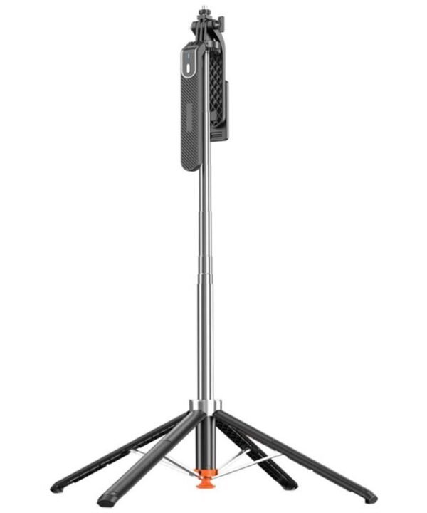 T180 1.8m Selfie Sticks Tripod Stainless Steel Pole 360 Degree Pan-Tilt Head for Live Streaming Video Recording