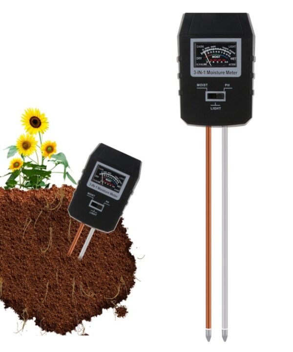 RZ97 Mini Soil PH Moisture Humidity Measuring PH Meter Soil Moisture Monitor Hygrometer Gardening Plant Farming Moisture Tester