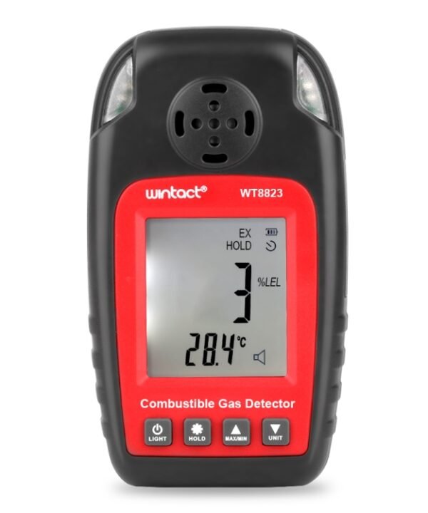 Wintact WT8823 Combustible Gas Alarm Detector Gas Leakage Flammable Natural Digital LCD Display Gas Leak Detector Monitor Gas Analyzer