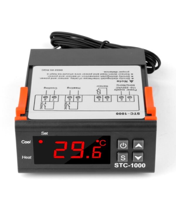 STC-1000 220V Digital Temperature Controller LED Temperature Regulator Thermostat for Incubator Relay 10A Heating and Cooling