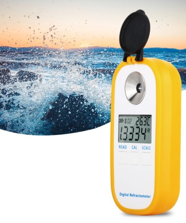DR202 Digital Sea Water Refractometer Seawater Salinity Meter Specific Gravity Range 0―100‰ Chlorinity 0~57‰ Refractometer