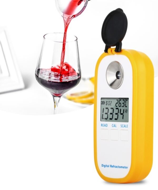 DR401 Digital Display Refractometer Brix 0-50% Alcohol Range 0~22% Refractometer Beer Wine Fruit Grape Sugar Saccharimeter