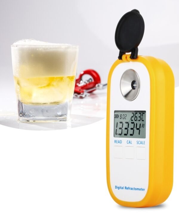 DR402 Digital Beer Refractometer Wort Hydrometer Brix 0-50% Concentration Meter Refractometer Electronic Wine Alcohol Tester