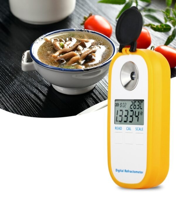 DR201 Digital Salt Refractometer Salinity Specific Gravity Meter 0~28% Refractometer Food Salt Content Tester Sodium Chloride NaCl