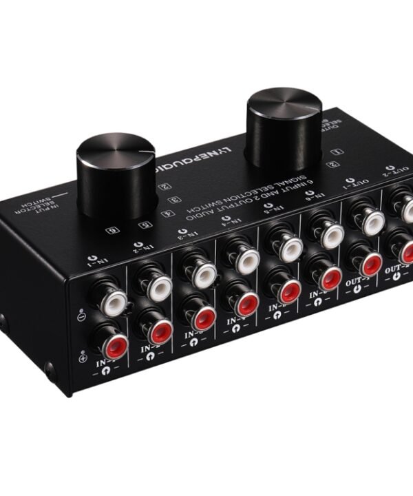 B026 6 Input 2 Output Or 2 Input 6 Output Audio Signal Source Selection Switcher RCA Port