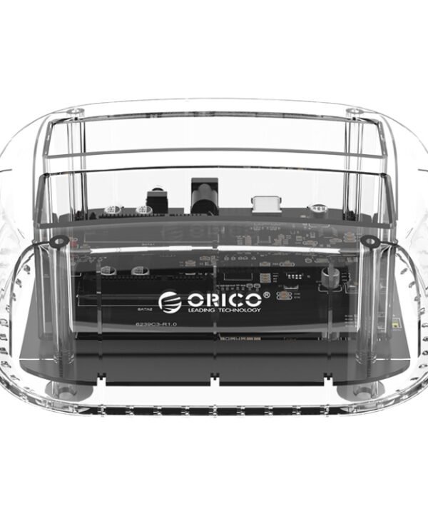 ORICO 6239C3 2.5/3.5inch 2 Bay Transparent Type-C Hard Drive Dock