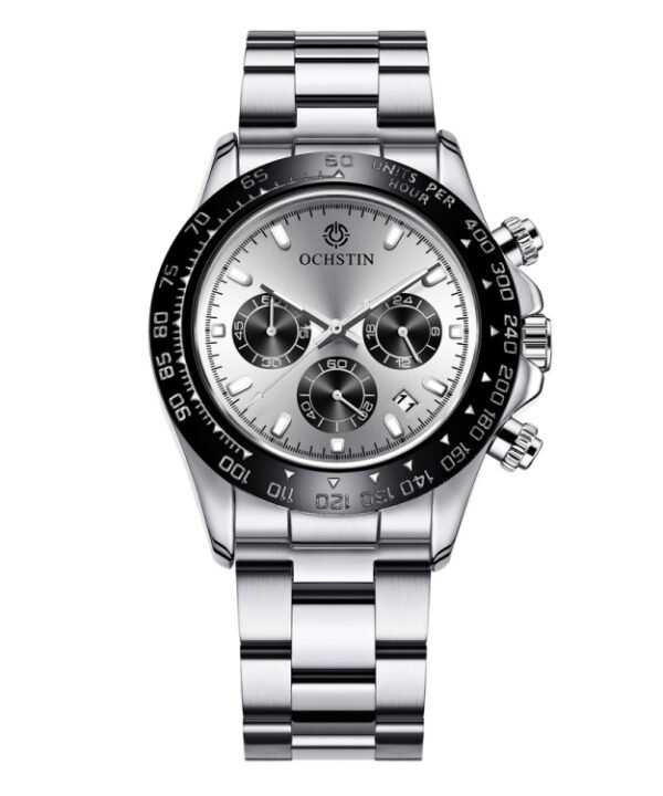 OCHSTIN Augusten 6103B Multi Function Quartz Watch Sports luminous Waterproof Watch Calendar Steel Band Men  Watch