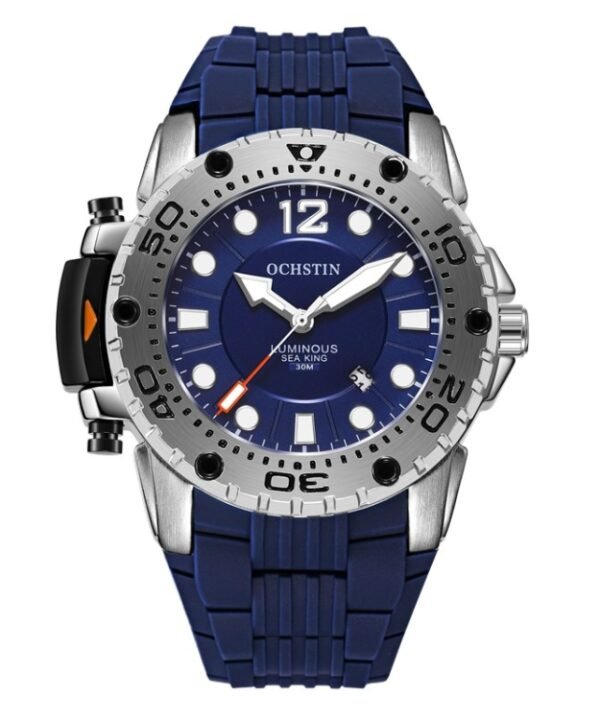 OCHSTIN 6124  Night Light Waterproof Men Watch Outdoor Sports Quartz Watch Silicone Watch