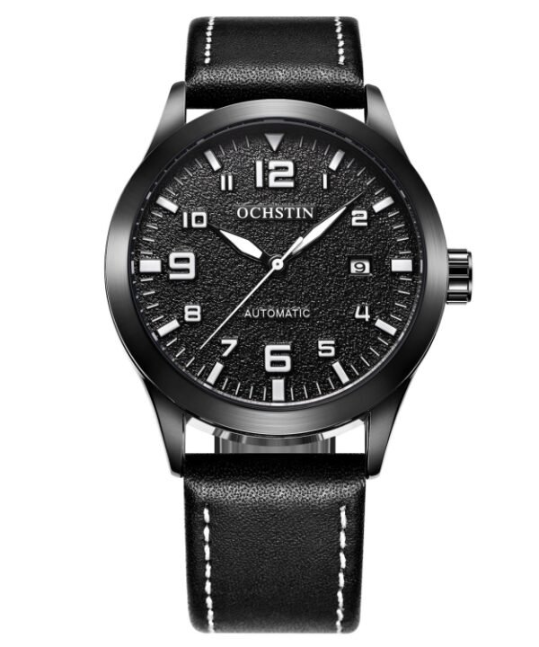 Ochstin 62028 Fashion Fully Automatic Mechanical Watch Waterproof Men  Leisure Mechanical Watch Calendar Leather Watch