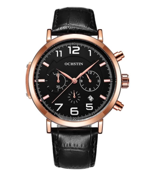 Ochstin 6105 Multi Function Watch Business Leisure Men  Watch Waterproof Timing Quartz Watch Belt Watch