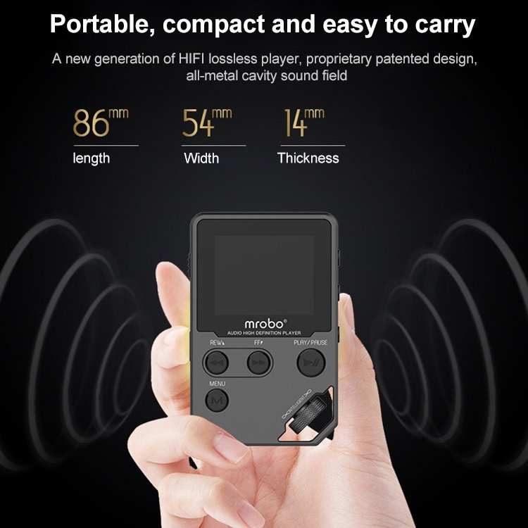 1.8 inch HIFI MP3 Player Metal High Sound Quality Entry-level Lossless Music Player, Support TF Card / FM / E-book - Image 4