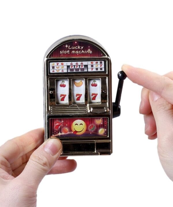 Mini Slot Machine Toy Rotatable Stress Reliever Children Party Jackpot Funny Jokes Play Toy, Random Color