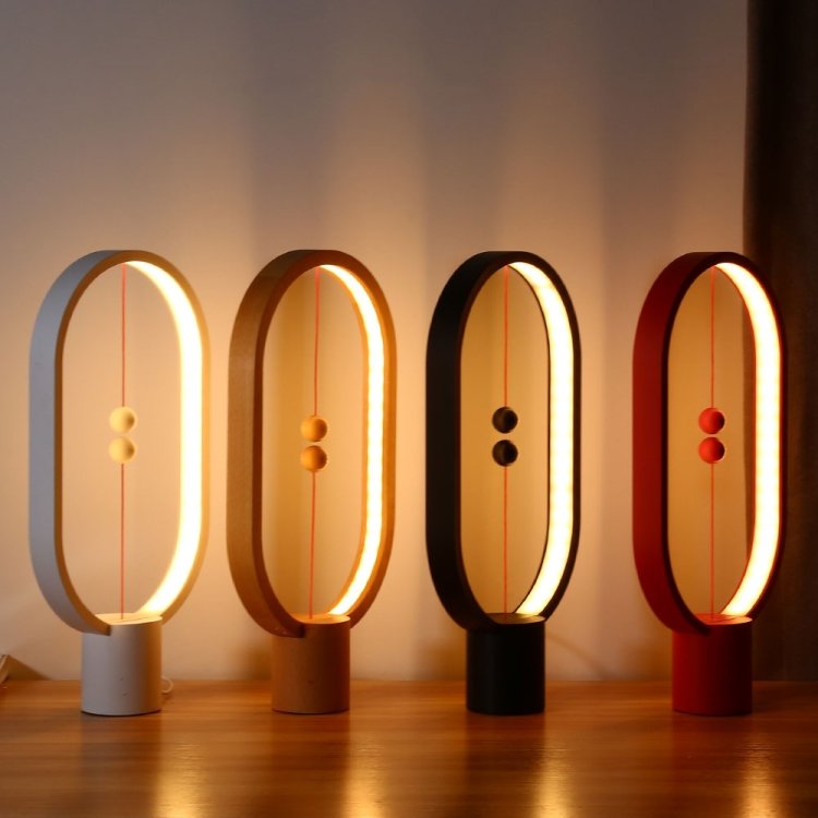 Allocacoc Heng Balance Lamp LED Night Light USB Powered Bedroom Office Table Night Lamp Novel Light Home Decor Lighting Indoor - Image 2